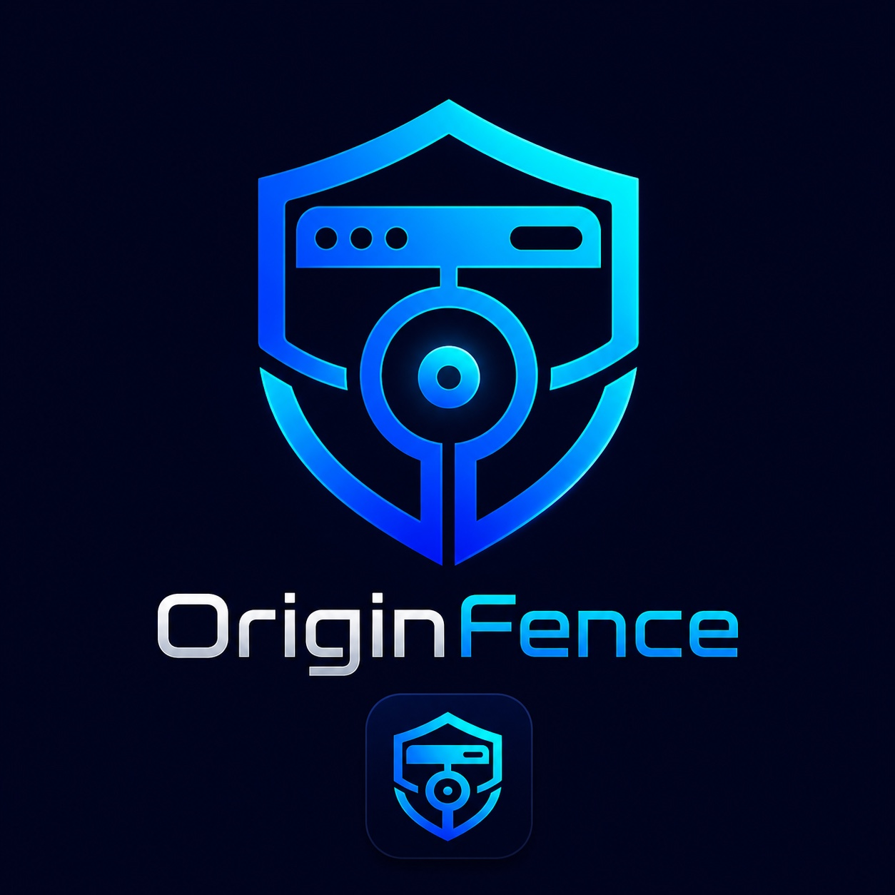 OriginFence tarayıcı ve güvenlik sınırı sembolü